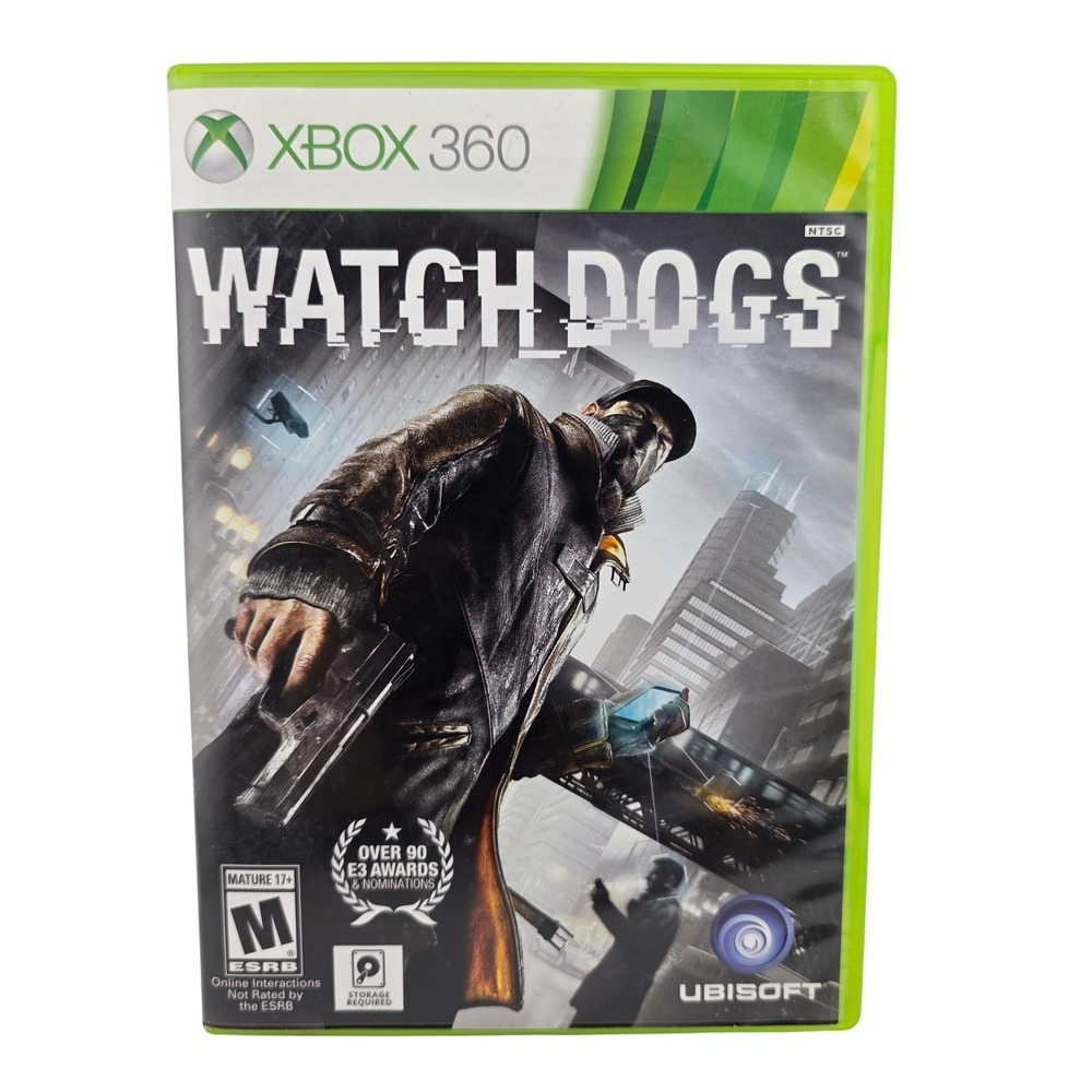 Watch Dogs Xbox 360 Ubisoft Action Adventure Game Black Fair Condition READ